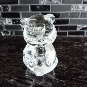 Fenton Crystal Bear Paperweight